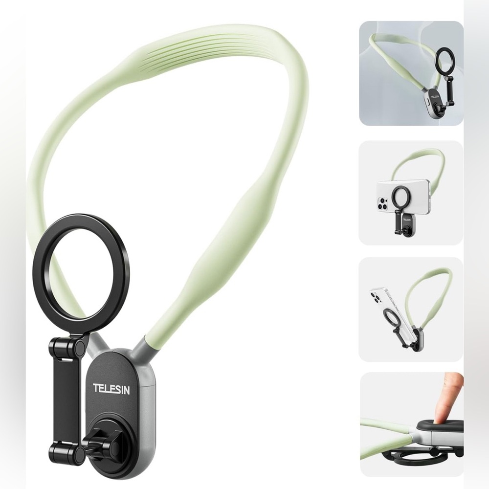 BNIB TELESIN smartphone magnetic neck holder green